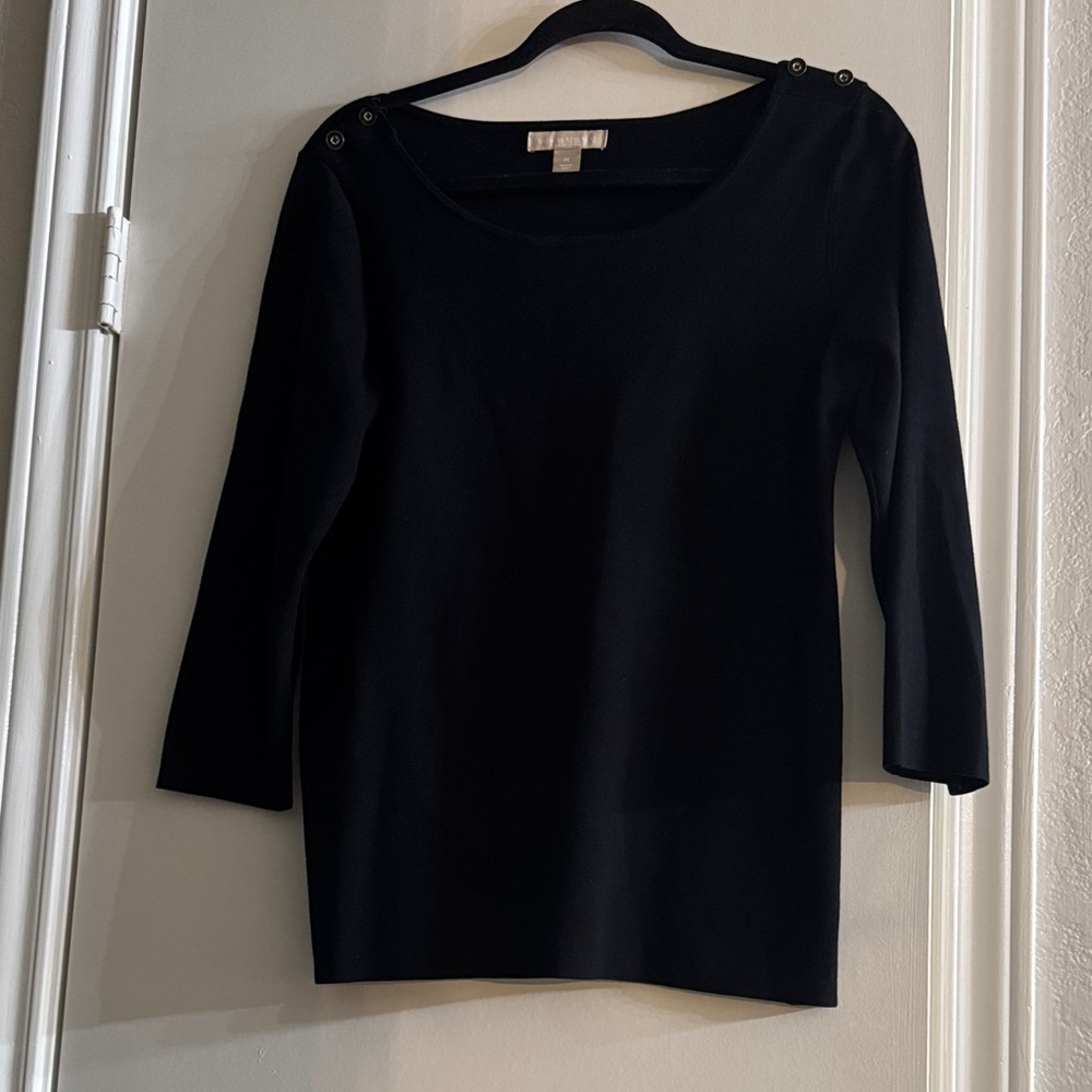 Banana Republic Black Women's Blouse with Button Accents